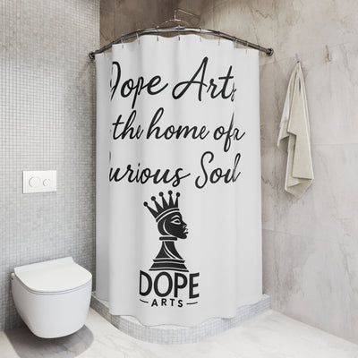 Home of a Curious Soul - Shower Curtain / Minimal White Edition