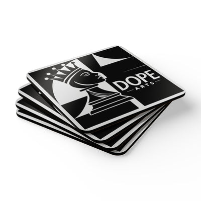 Curious Soul Cork Coaster Set – Artful Barware for Chess Lovers & Creative Homes