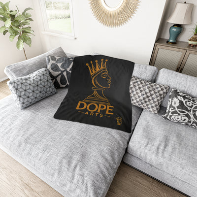 Black Gold Throw – A Crowned Statement in Comfort & Culture