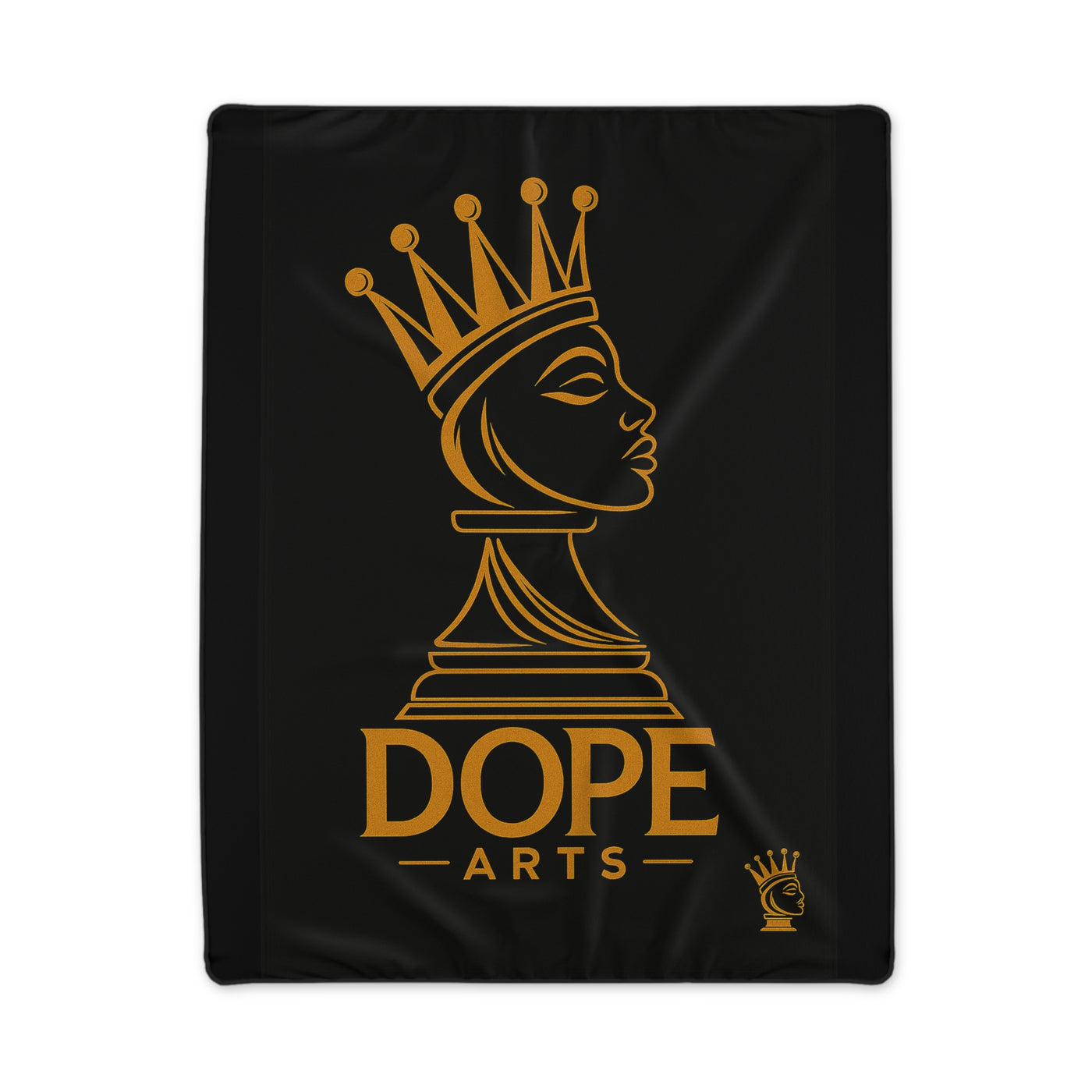 Black Gold Throw – A Crowned Statement in Comfort & Culture